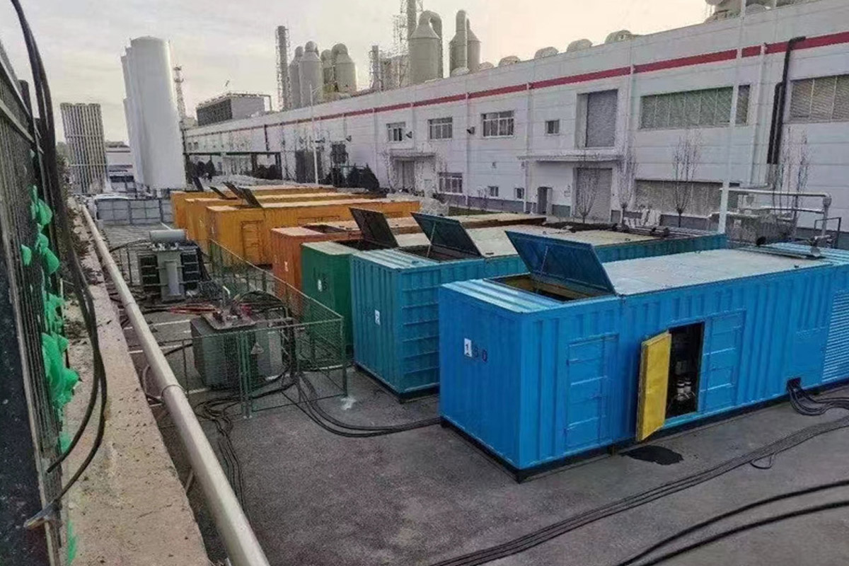 南圣镇发电机租赁施工现场